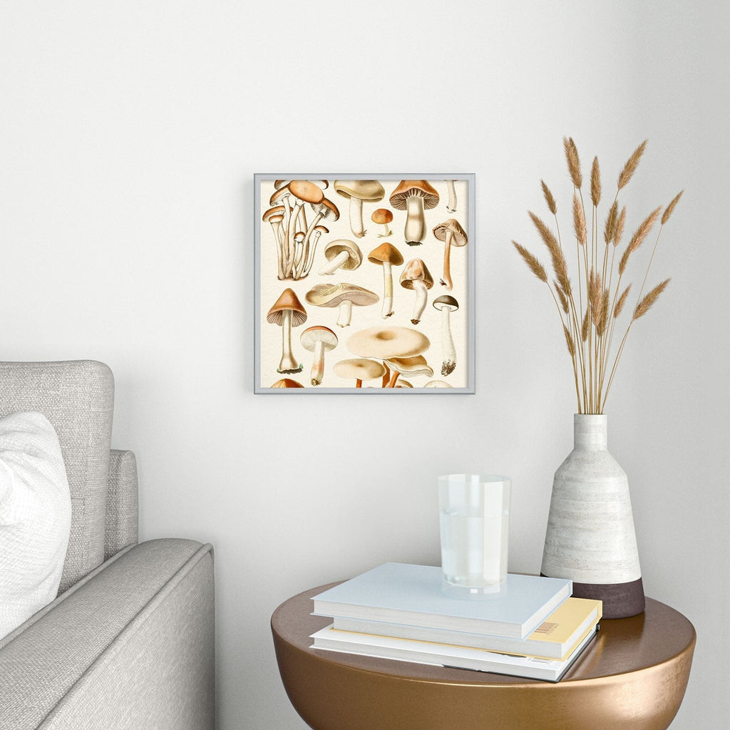 Gal Design Mushrooms Collection Square Metal Framed Art Print