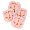 Little Om Zodiac Signs Libra Coaster Set