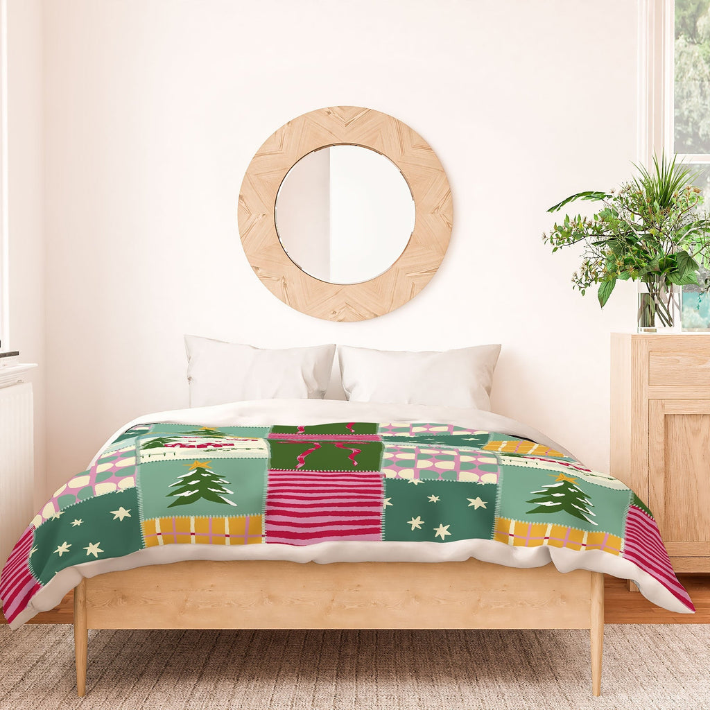 LouBruzzoni Cozy Christmas Patchwork Duvet Cover