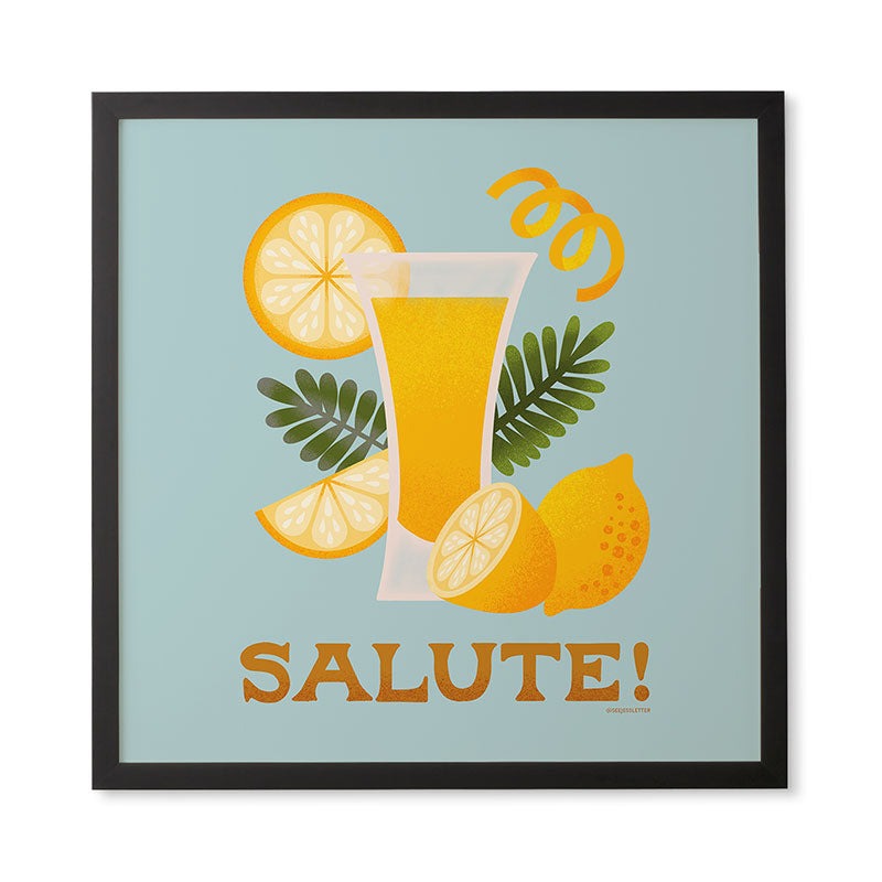 Jessica Molina Limoncello Cocktail Framed Wall Art
