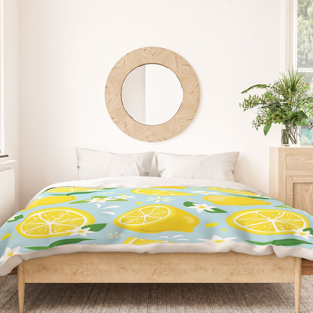Design by Spark Lemony Fresh Florals Duvet Cover