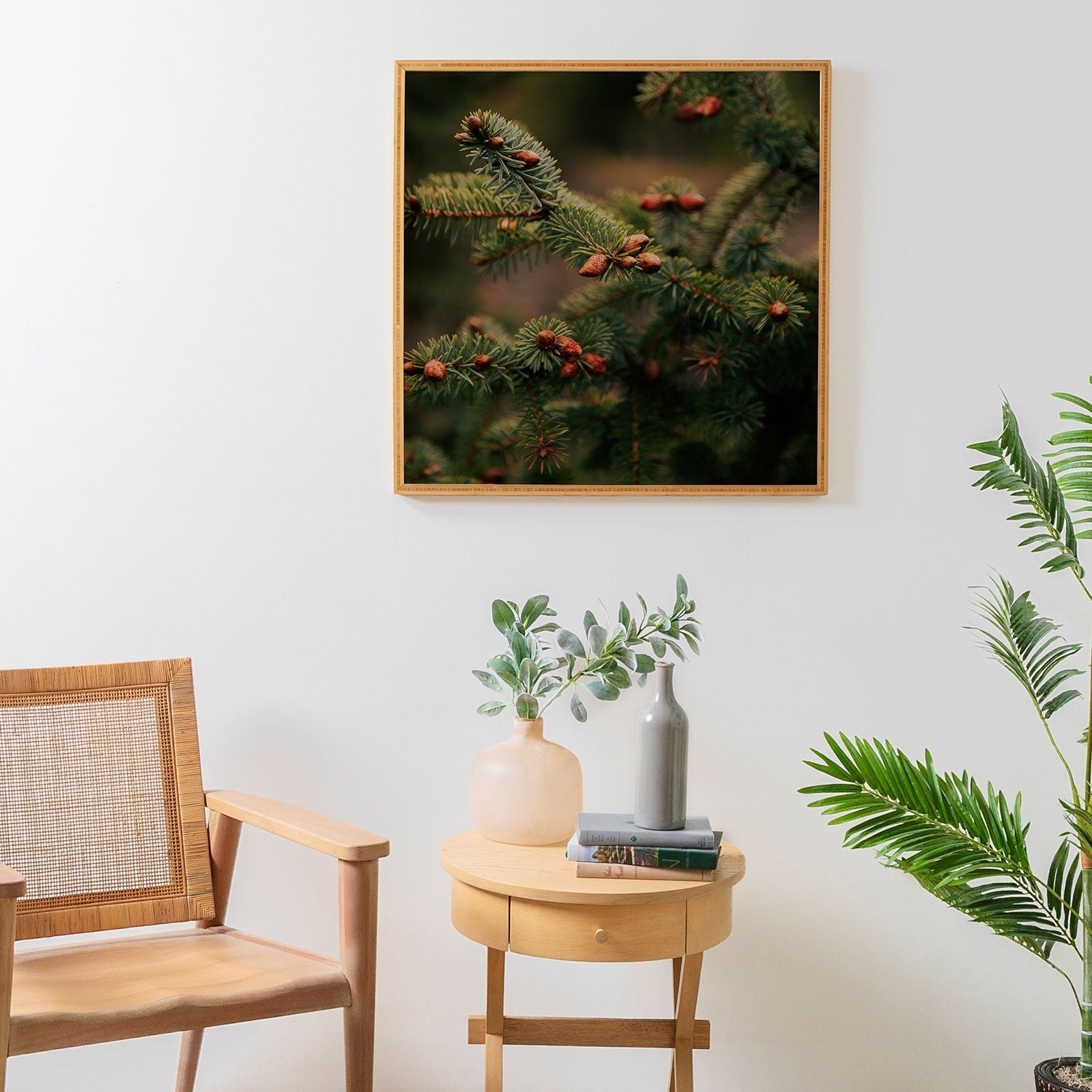 Hannah Kemp Spruce Tips Framed Wall Art