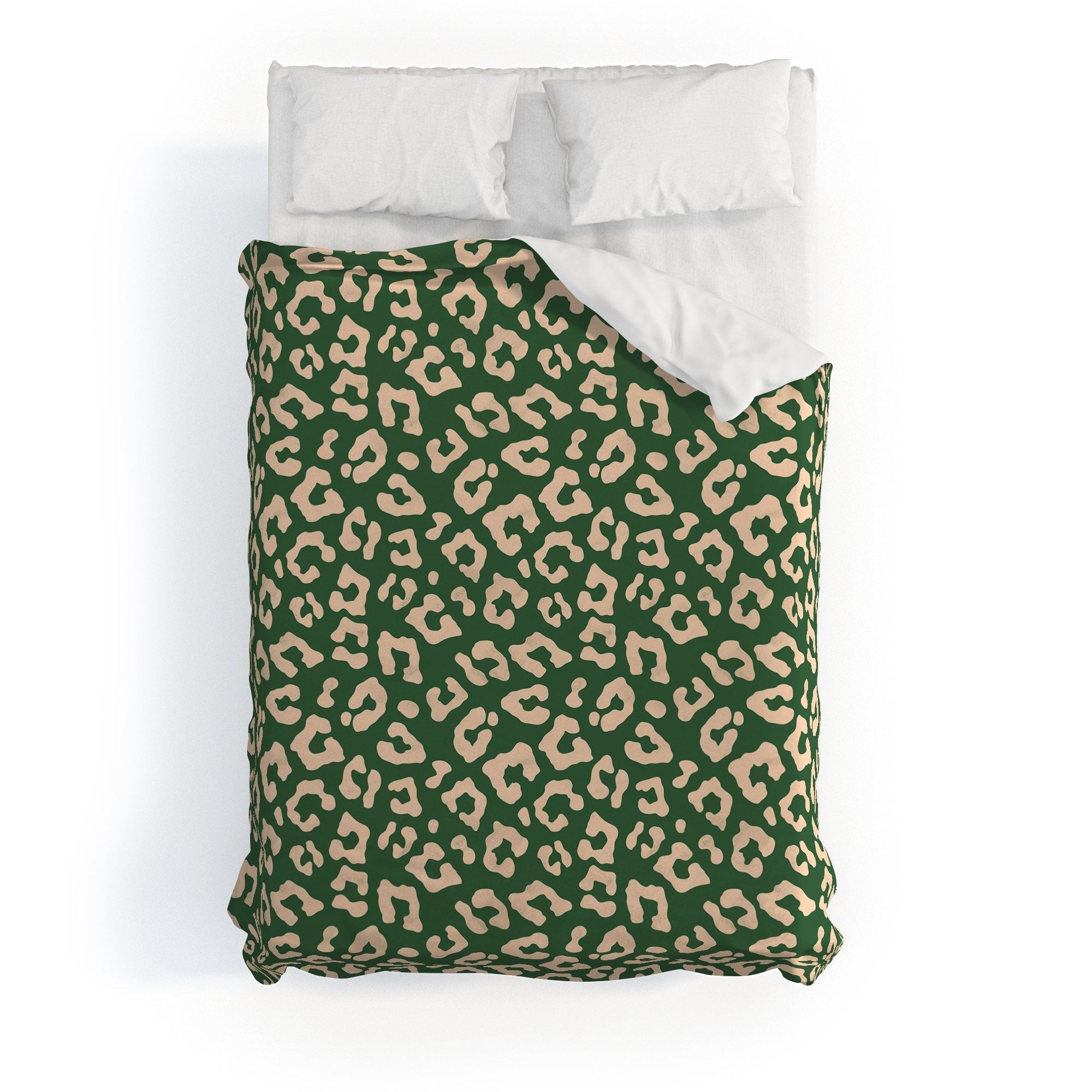 Avenie BR Cheetah Print In Green Duvet Cover