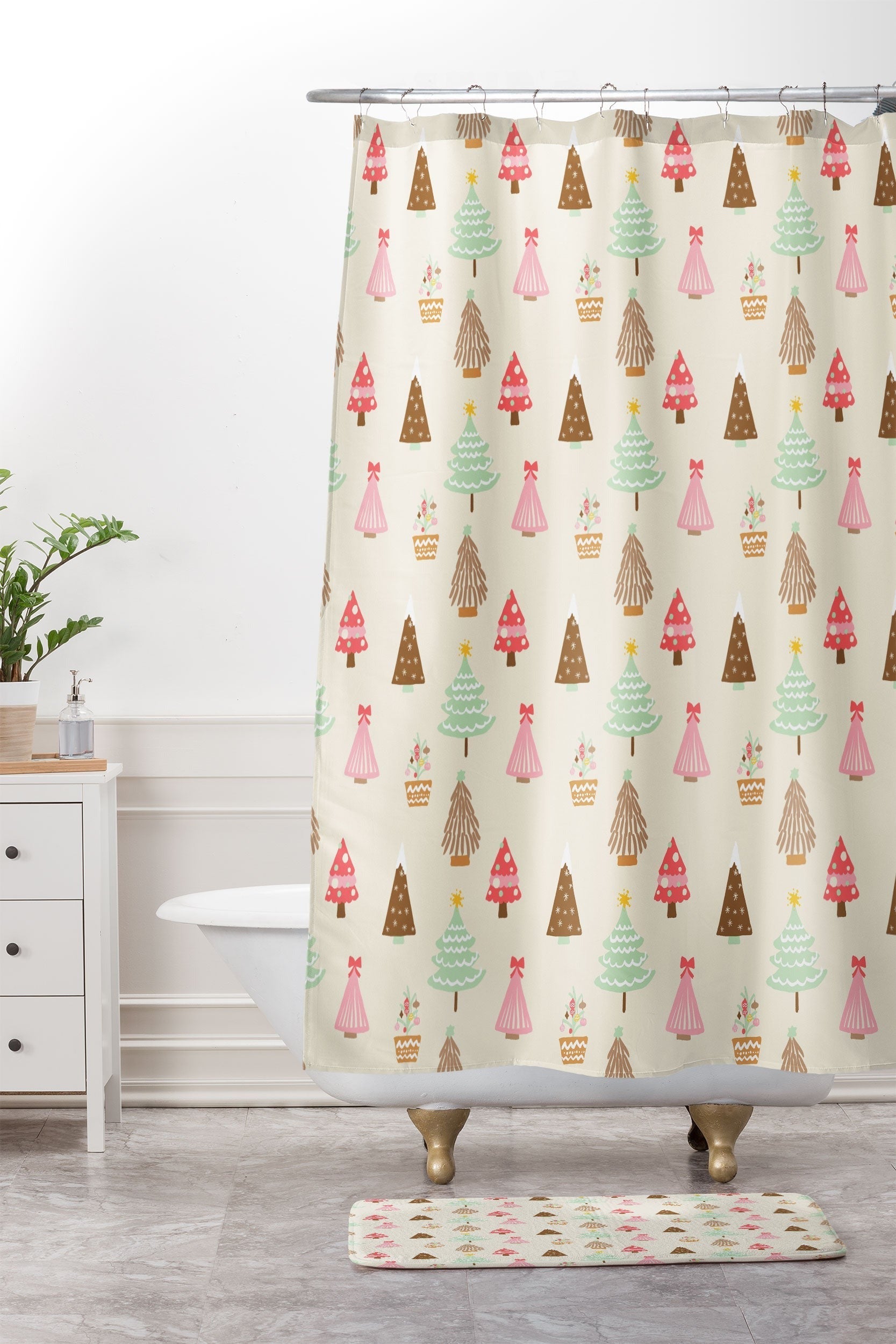 Design by Spark Christmas Tree Delight Memory Foam Bath Mat