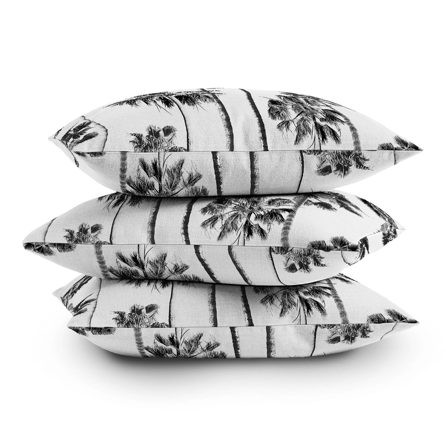 Gal Design Black And White Palms Outdoor Throw Pillow