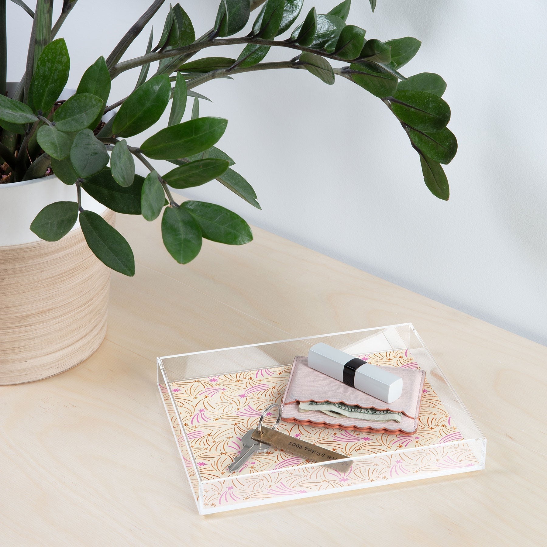 Little Om Pattern Shooting Stars cream Acrylic Tray