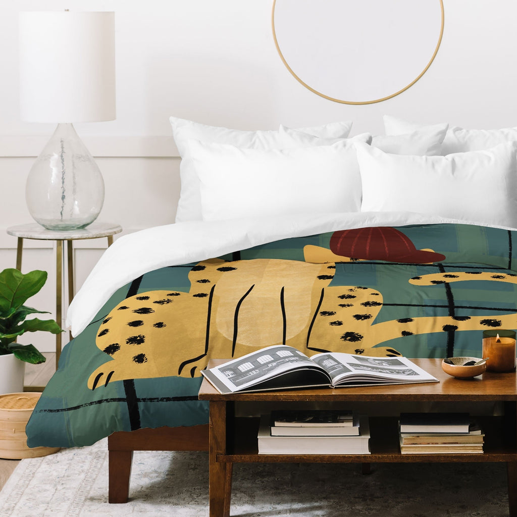 Design by Spark Cheetah Cool Cat Duvet Cover