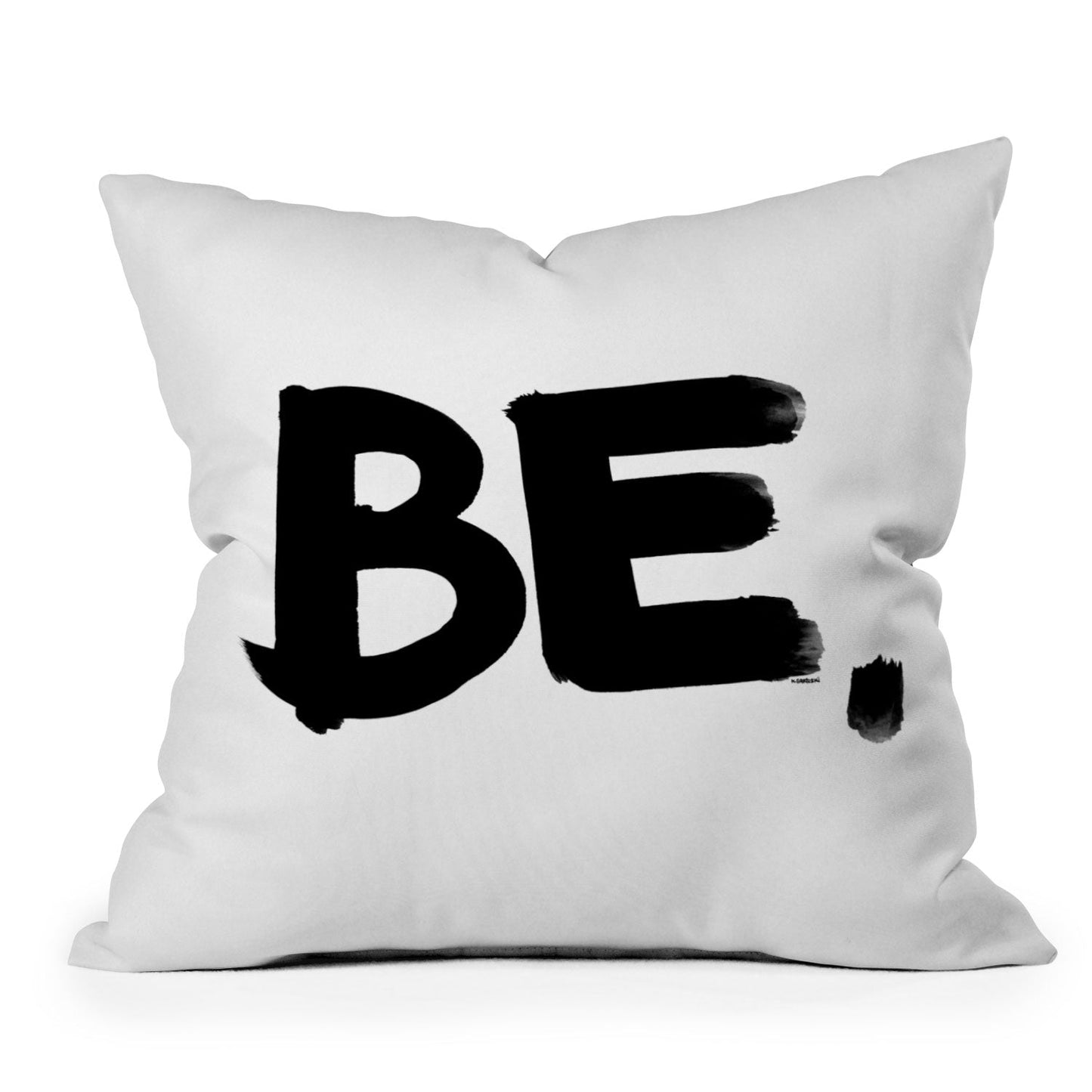 Kal Barteski BE BW Outdoor Throw Pillow