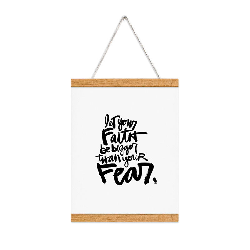 Kal Barteski LET YOUR FAITH bw Art Print