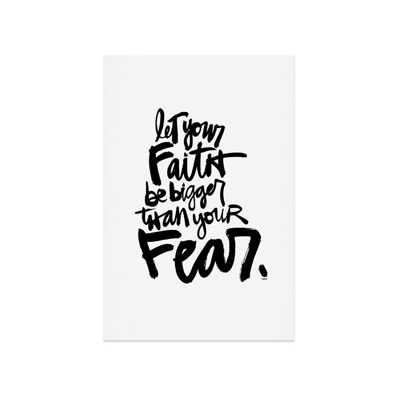 Kal Barteski LET YOUR FAITH bw Art Print