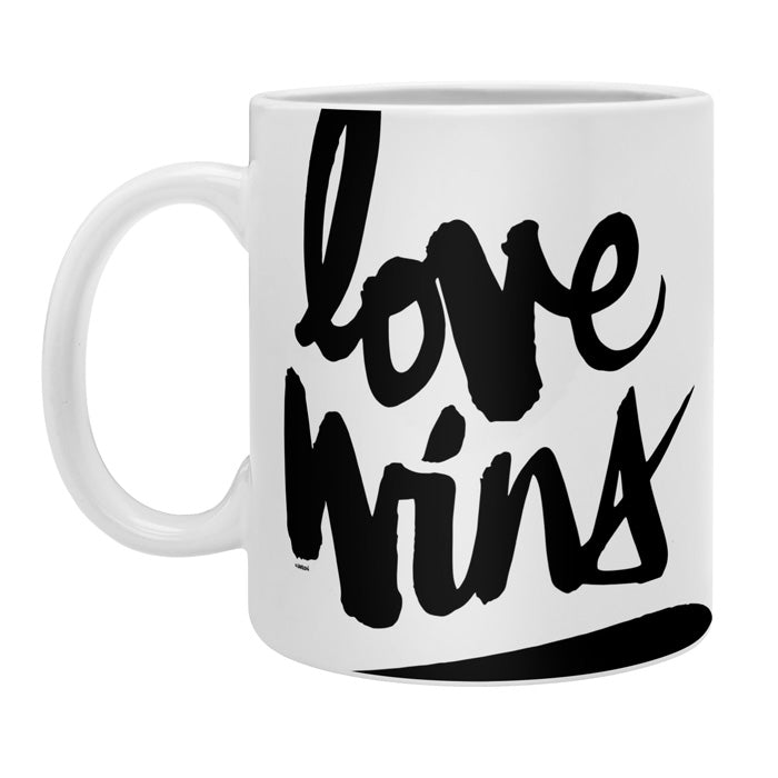 Kal Barteski LOVE WINS black Coffee Mug