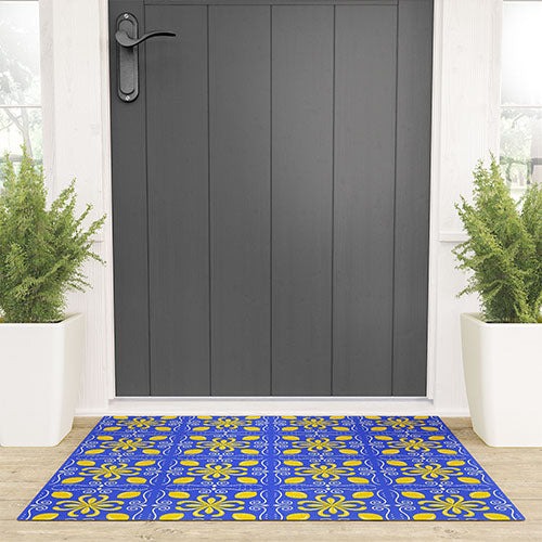 Design by Spark Dolce Vita Lemon Tile Welcome Mat