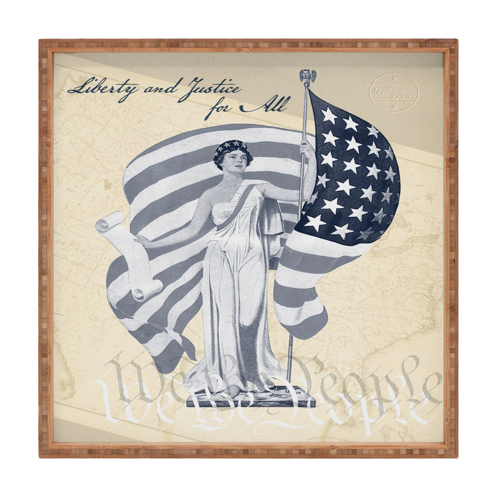 DENY Designs Liberty and Justice Woman Square Tray