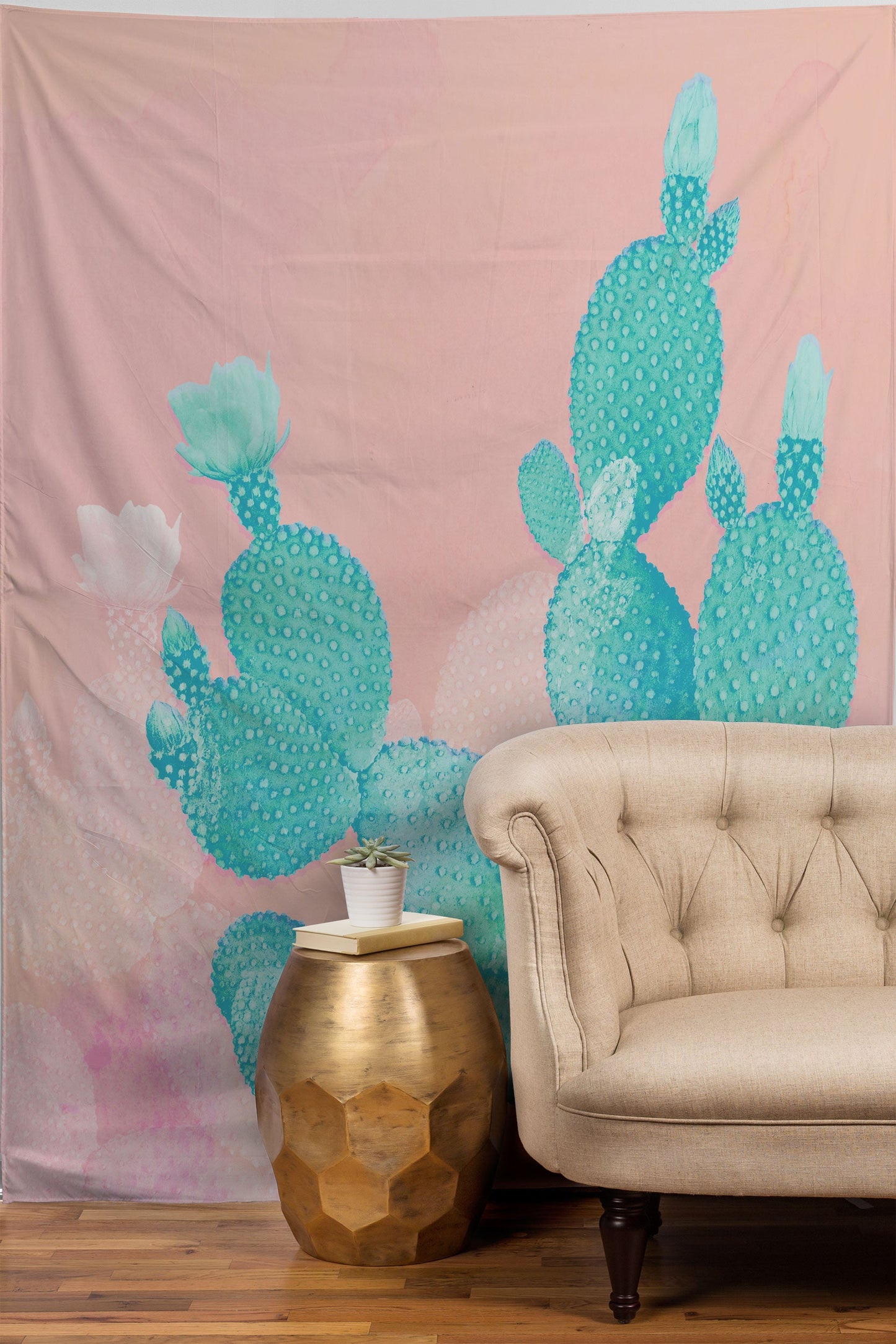 Kangarui Pastel Cactus Tapestry