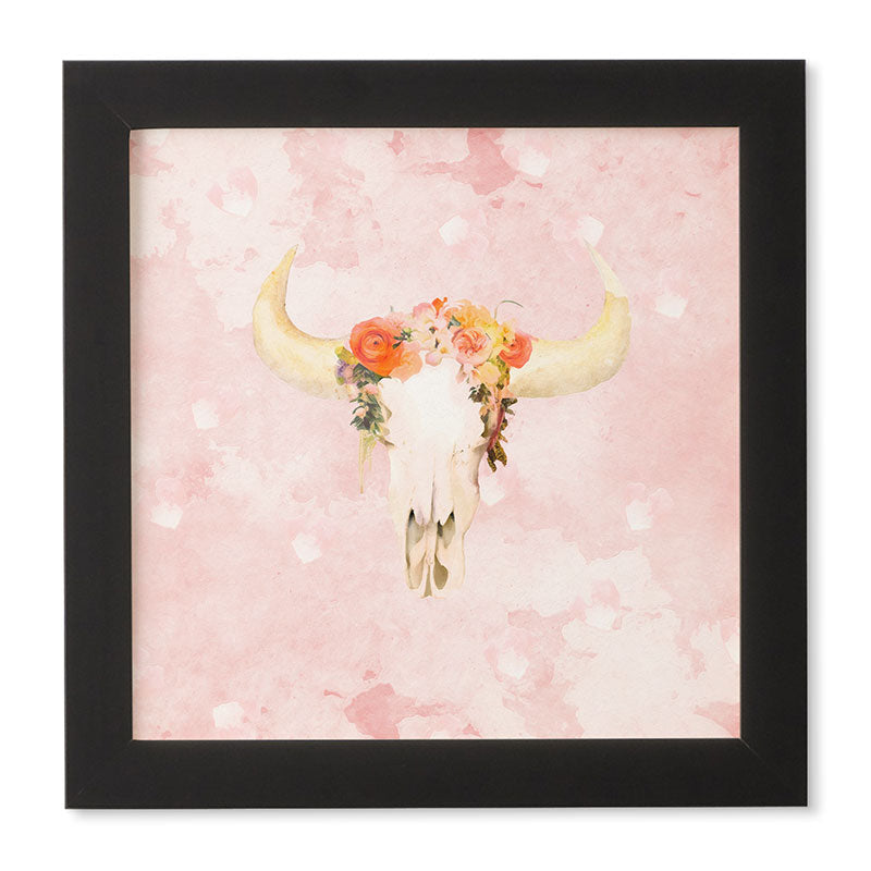 Kangarui Romantic Boho Buffalo Framed Wall Art