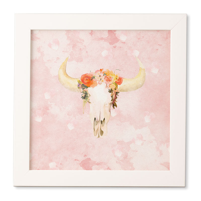 Kangarui Romantic Boho Buffalo Framed Wall Art
