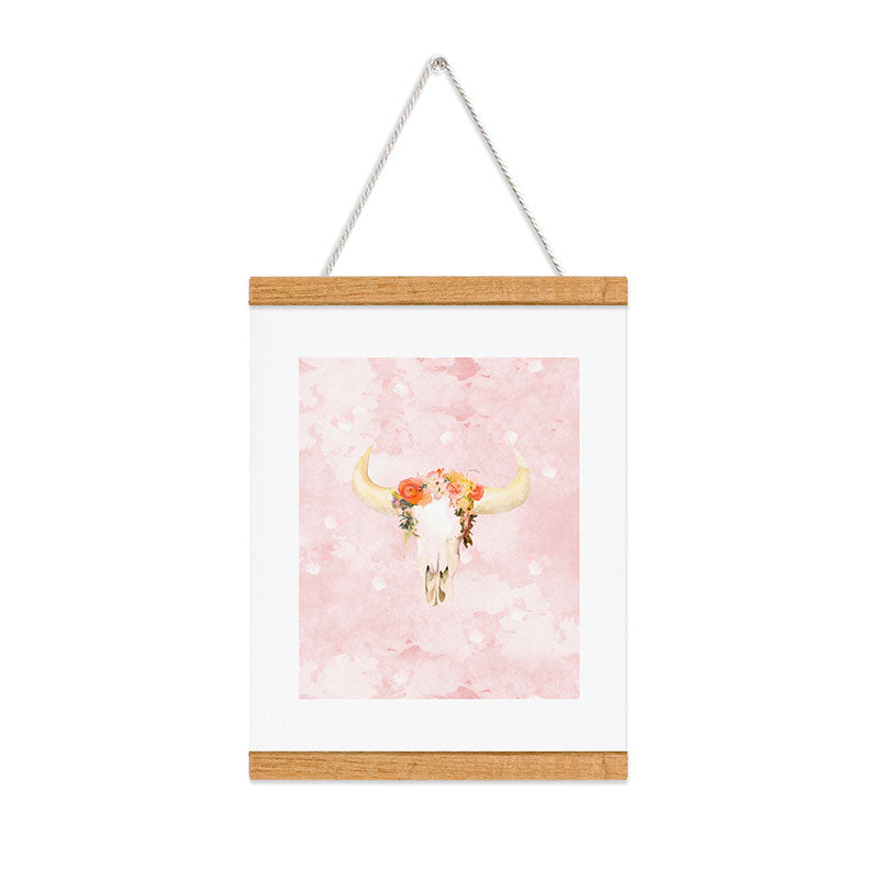 Kangarui Romantic Boho Buffalo Art Print