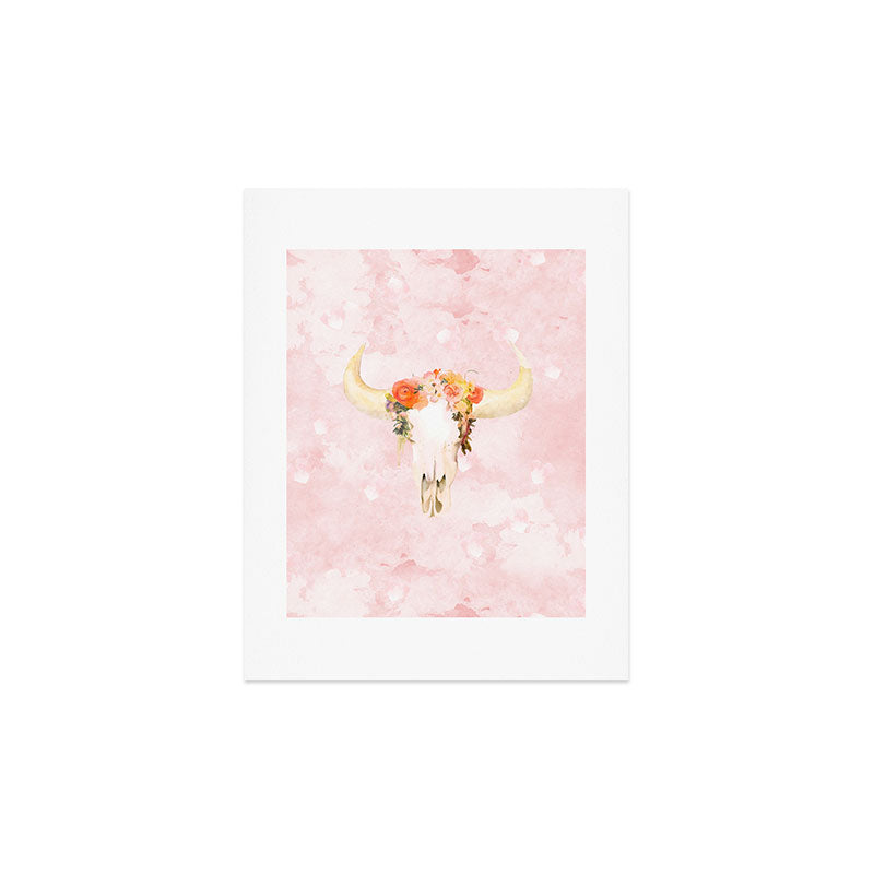 Kangarui Romantic Boho Buffalo Art Print