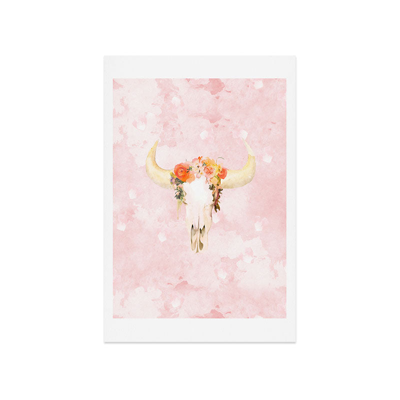 Kangarui Romantic Boho Buffalo Art Print
