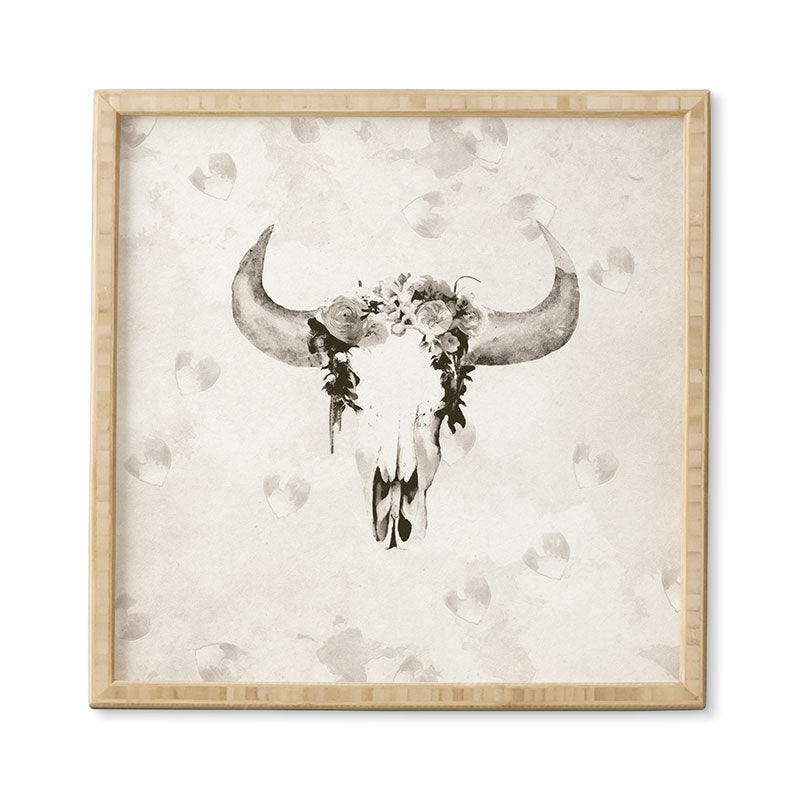 Kangarui Romantic Boho Buffalo III Framed Wall Art