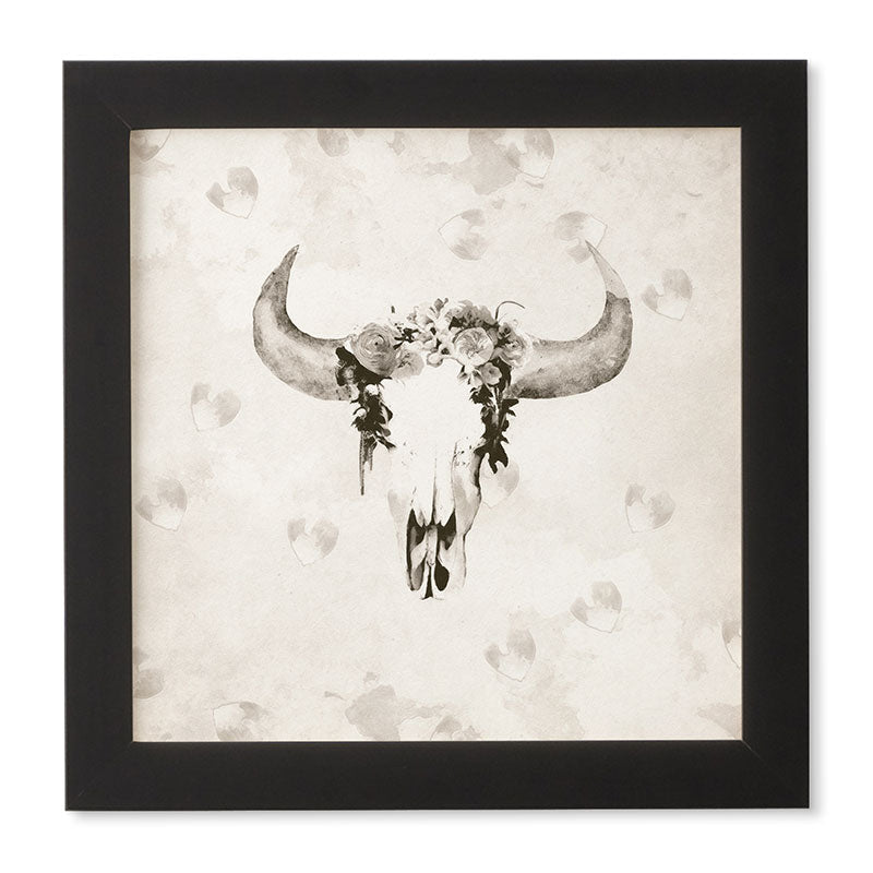 Kangarui Romantic Boho Buffalo III Framed Wall Art