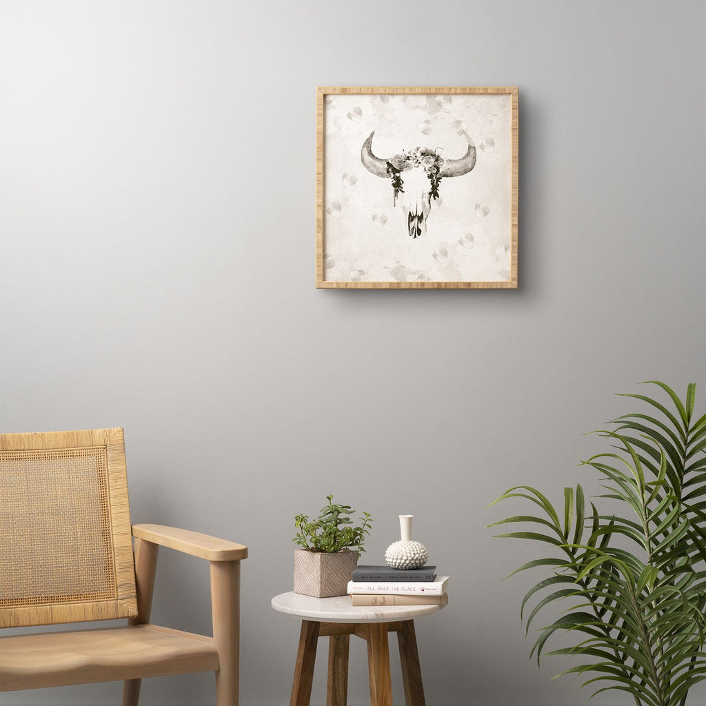 Kangarui Romantic Boho Buffalo III Framed Wall Art
