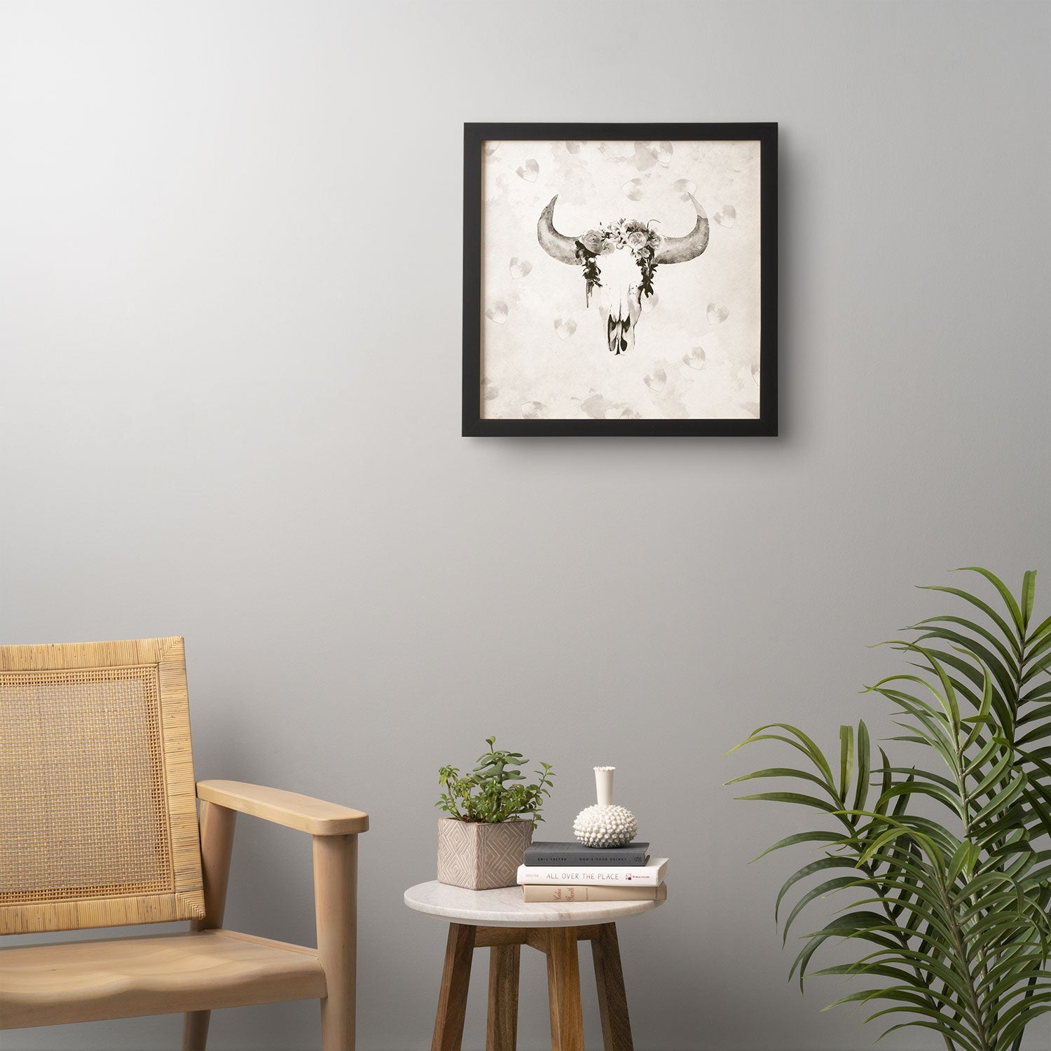 Kangarui Romantic Boho Buffalo III Framed Wall Art