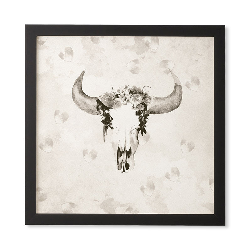 Kangarui Romantic Boho Buffalo III Framed Wall Art