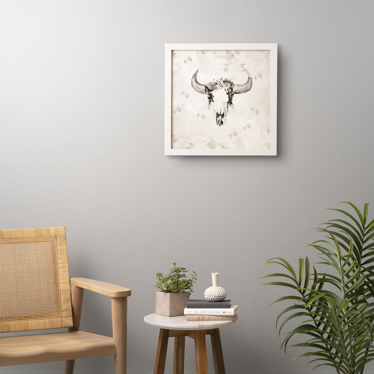 Kangarui Romantic Boho Buffalo III Framed Wall Art