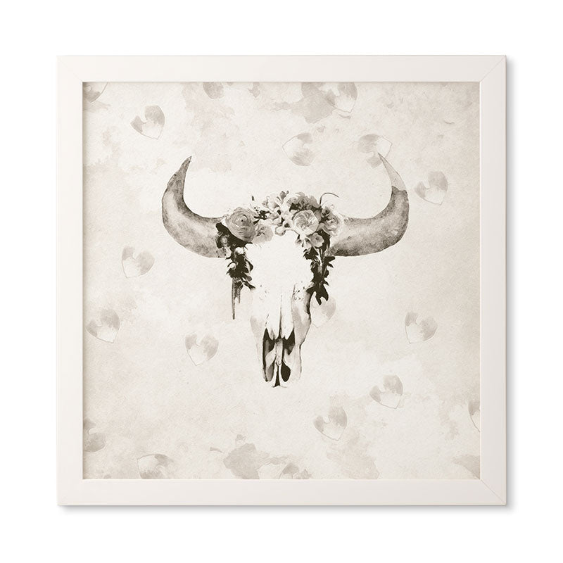 Kangarui Romantic Boho Buffalo III Framed Wall Art
