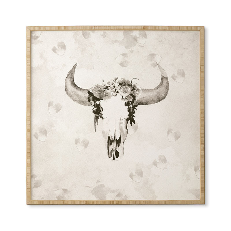 Kangarui Romantic Boho Buffalo III Framed Wall Art