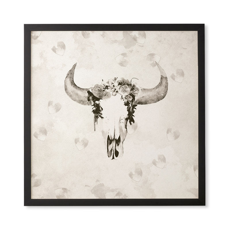 Kangarui Romantic Boho Buffalo III Framed Wall Art