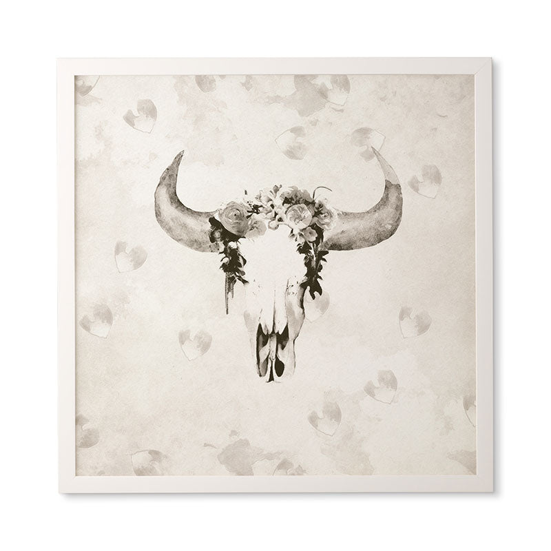 Kangarui Romantic Boho Buffalo III Framed Wall Art