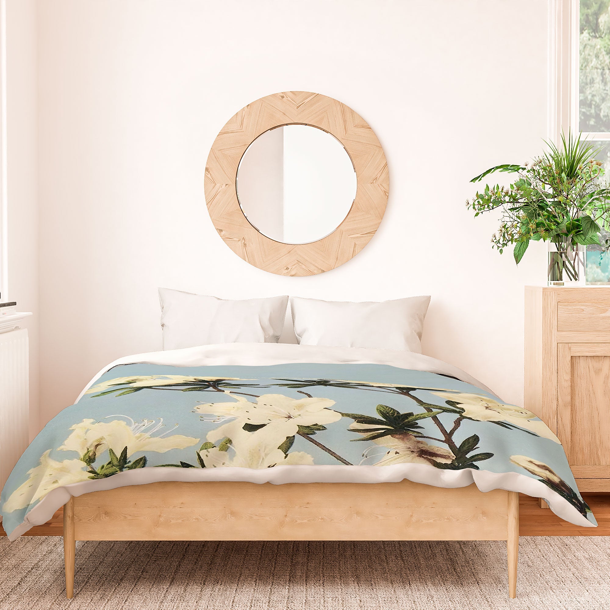 kazegami Japanese Azaleas Duvet Cover