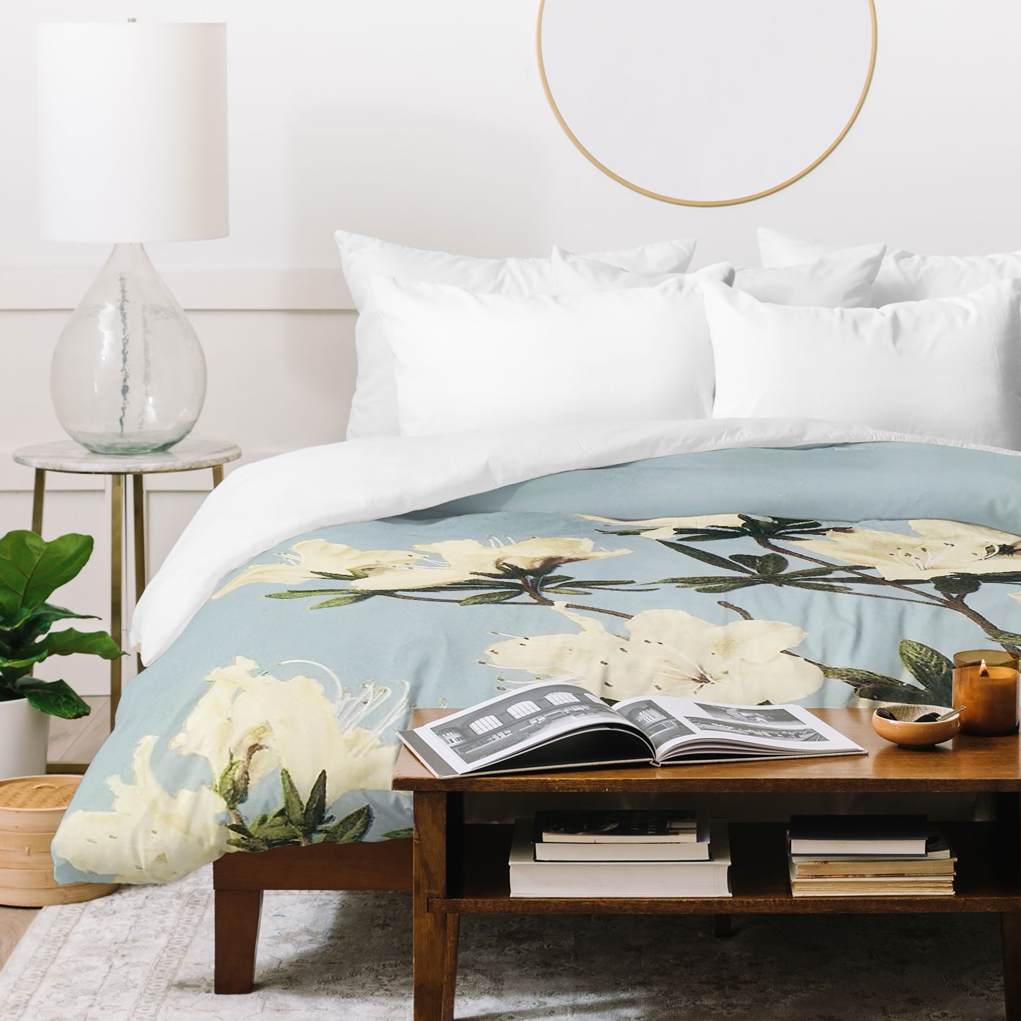 kazegami Japanese Azaleas Duvet Cover