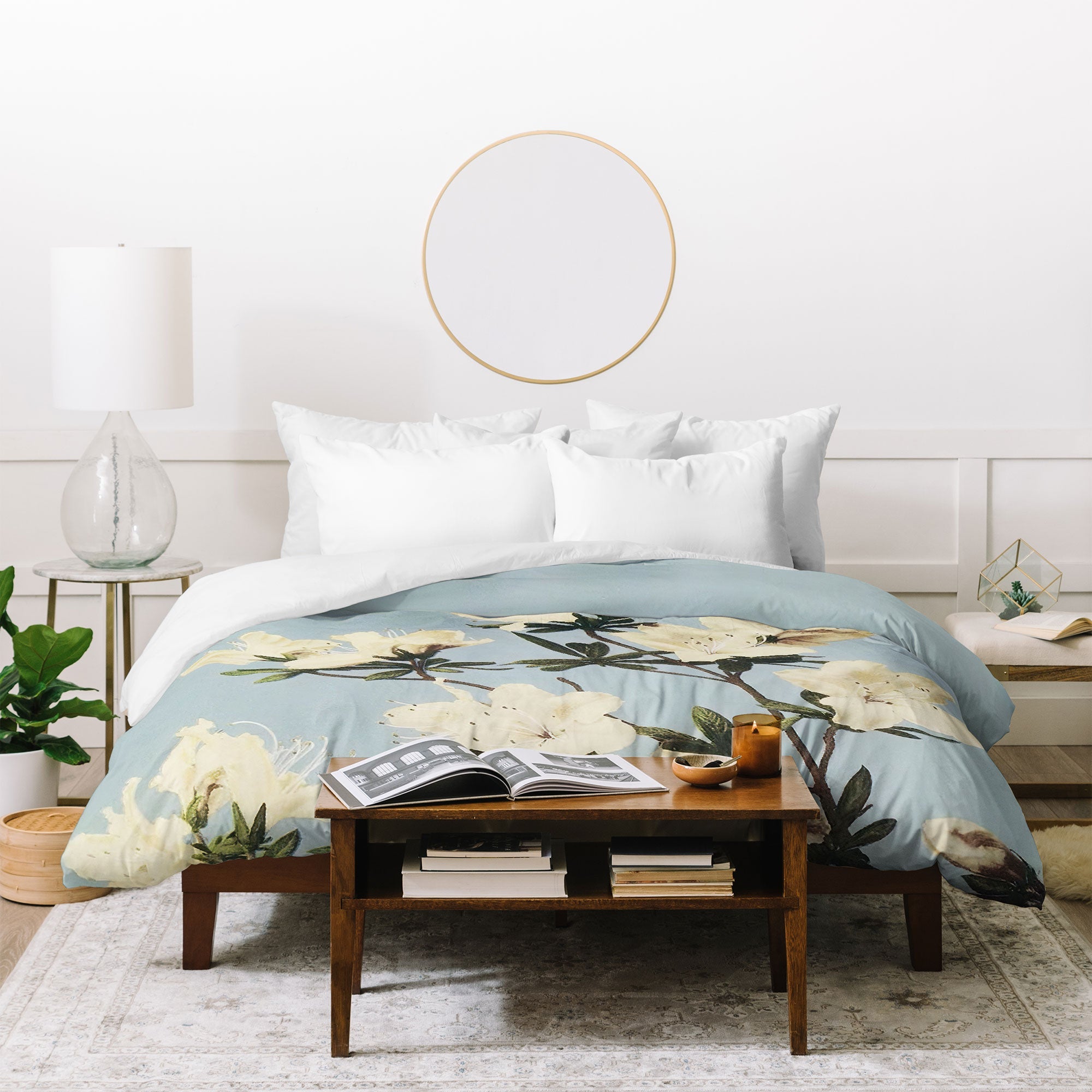 kazegami Japanese Azaleas Duvet Cover