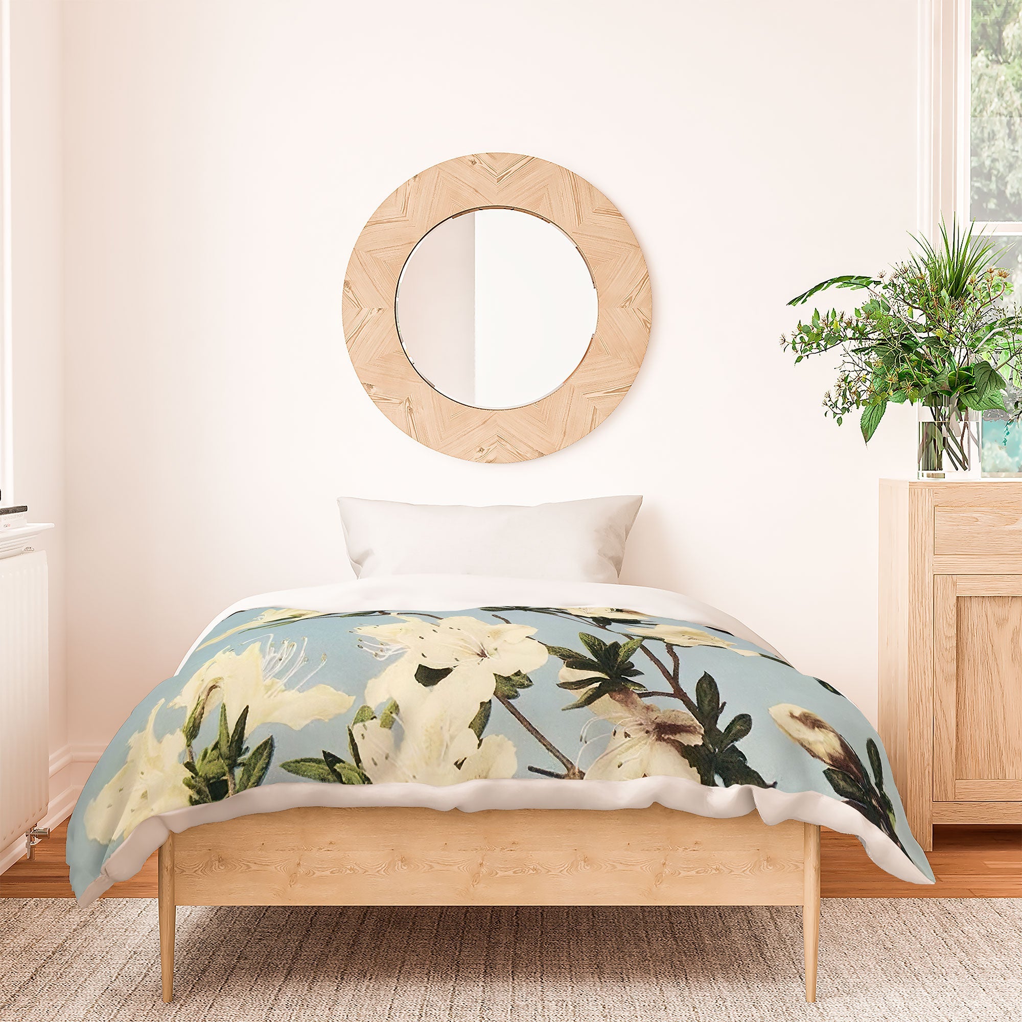 kazegami Japanese Azaleas Duvet Cover