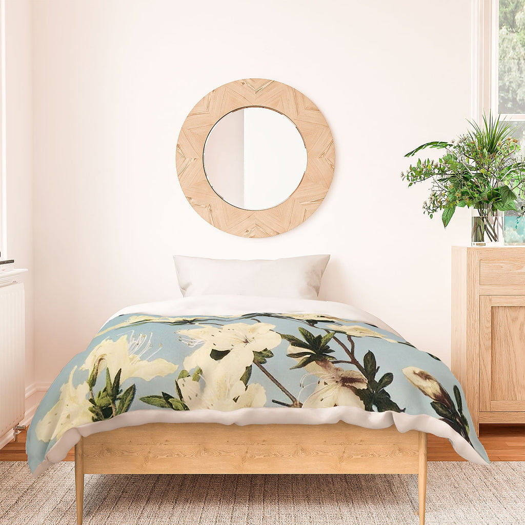 kazegami Japanese Azaleas Duvet Cover
