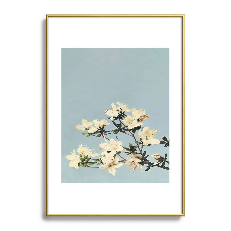 kazegami Japanese Azaleas Metal Framed Art Print