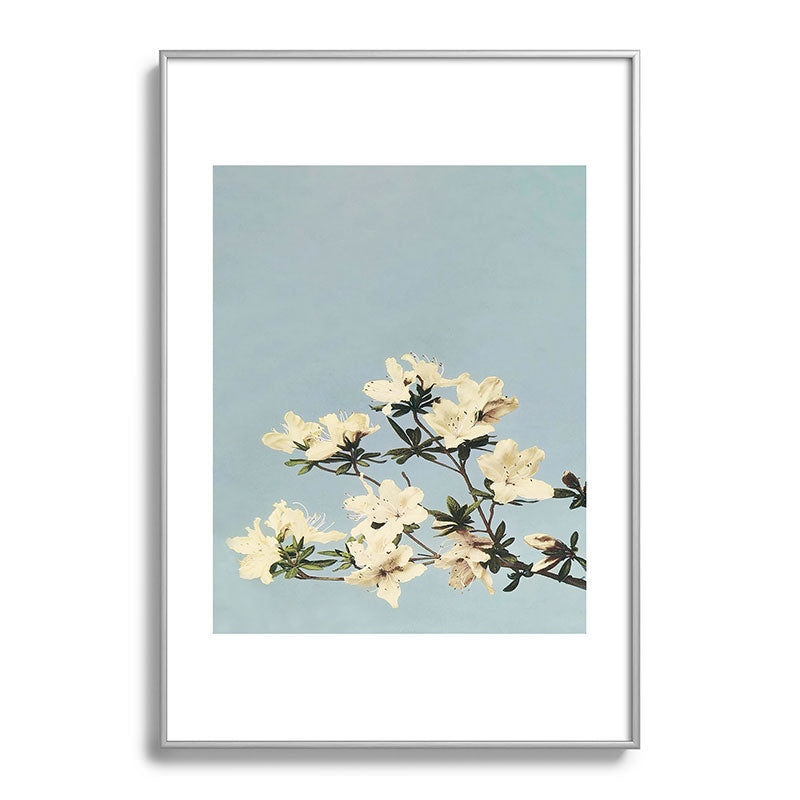 kazegami Japanese Azaleas Metal Framed Art Print