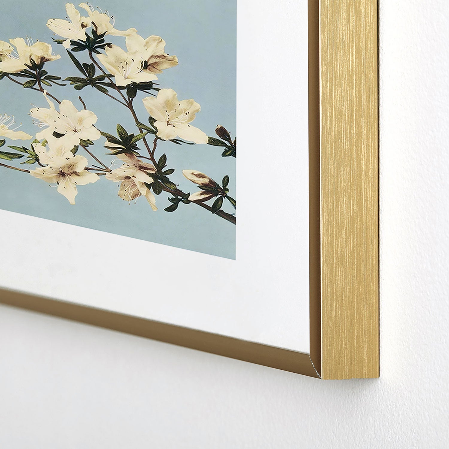 kazegami Japanese Azaleas Metal Framed Art Print