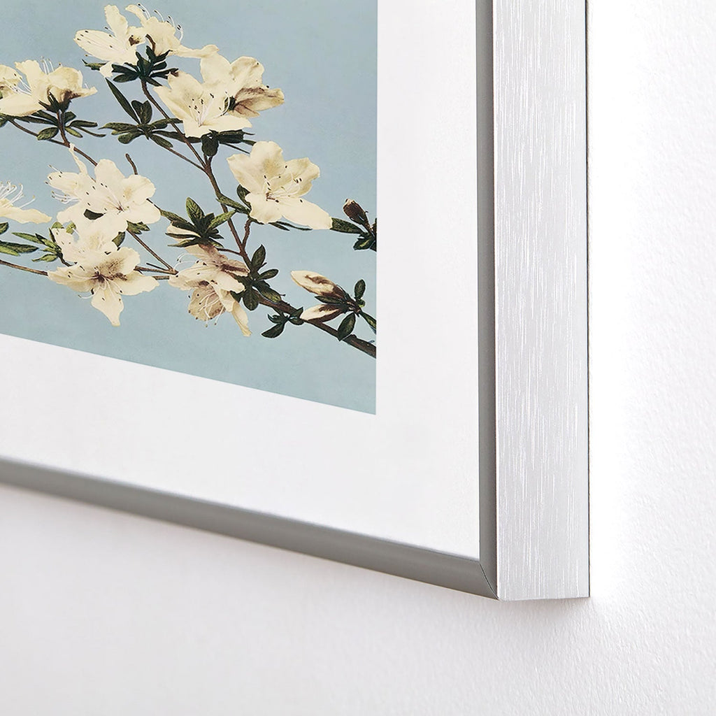 kazegami Japanese Azaleas Metal Framed Art Print
