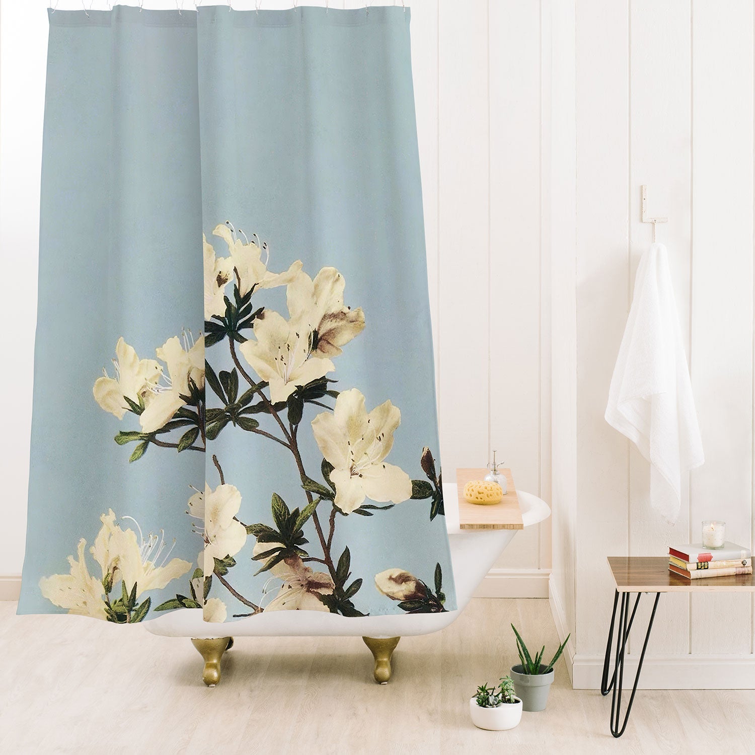 kazegami Japanese Azaleas Shower Curtain
