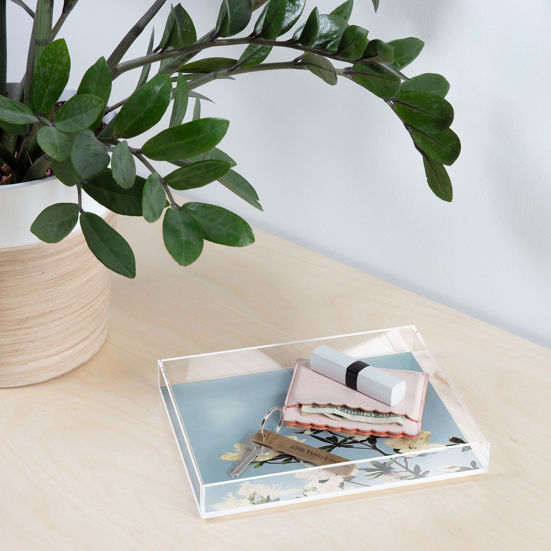 kazegami Japanese Azaleas Acrylic Tray