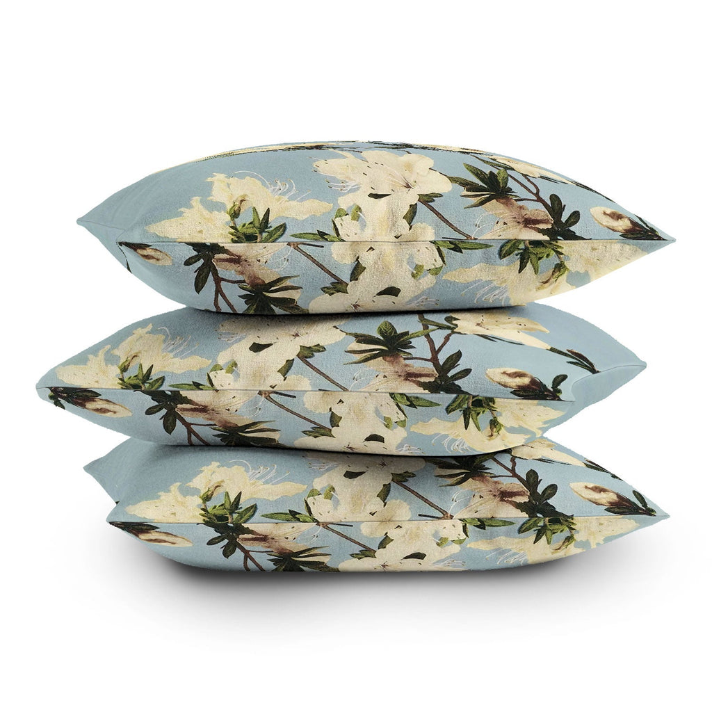 kazegami Japanese Azaleas Outdoor Throw Pillow