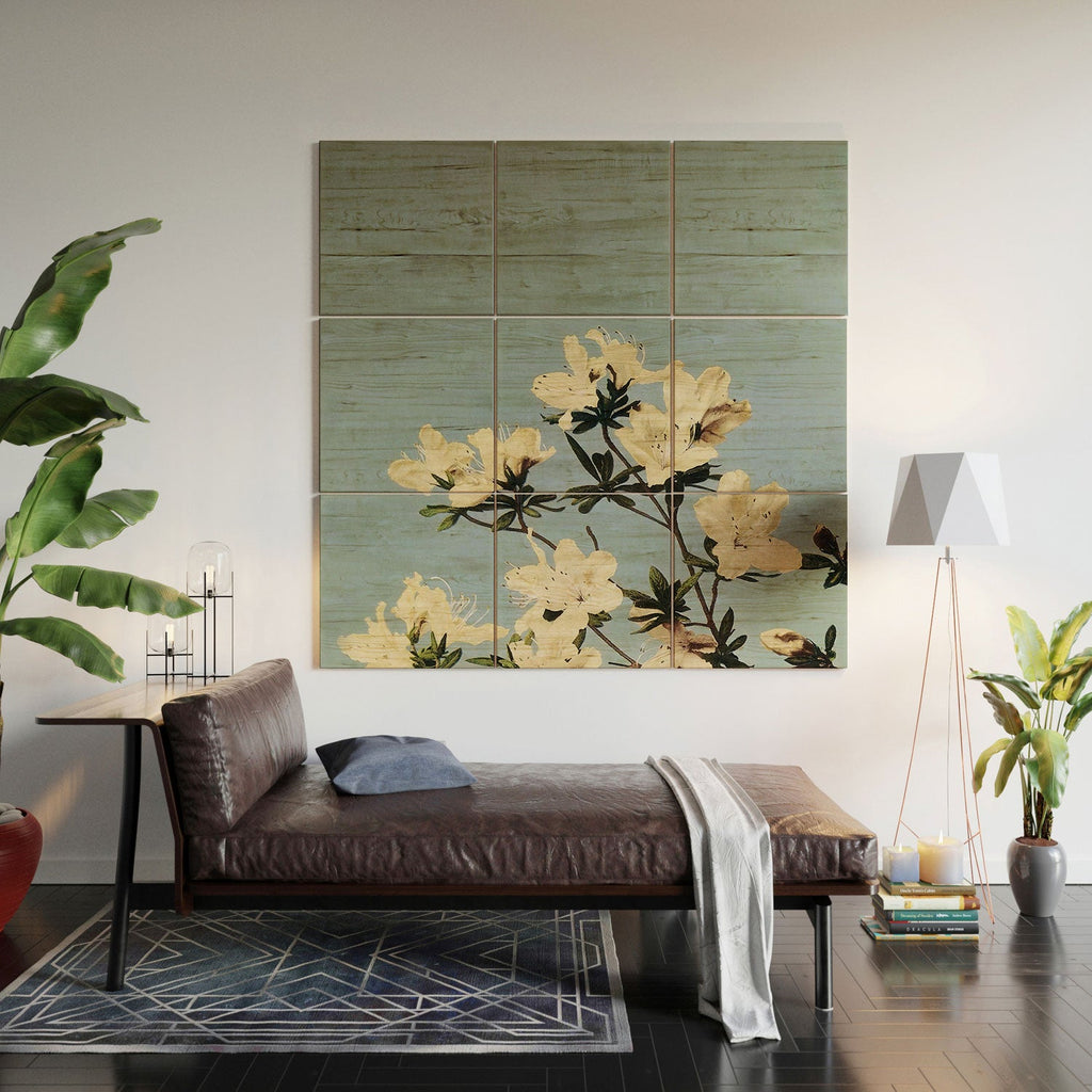 kazegami Japanese Azaleas Wood Wall Mural