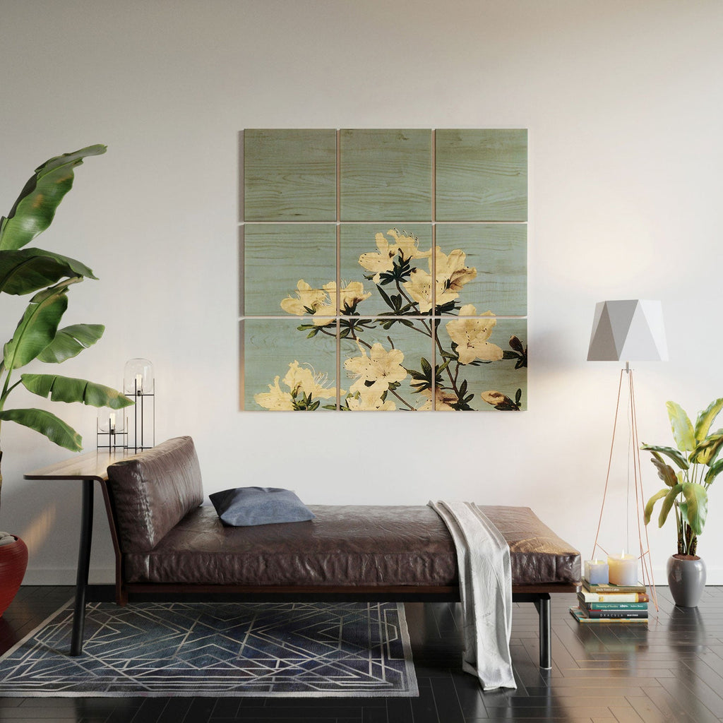 kazegami Japanese Azaleas Wood Wall Mural
