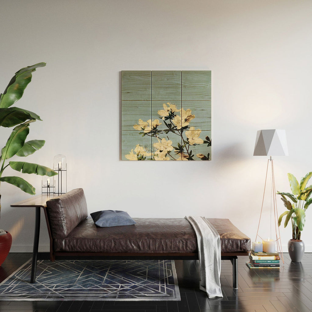 kazegami Japanese Azaleas Wood Wall Mural