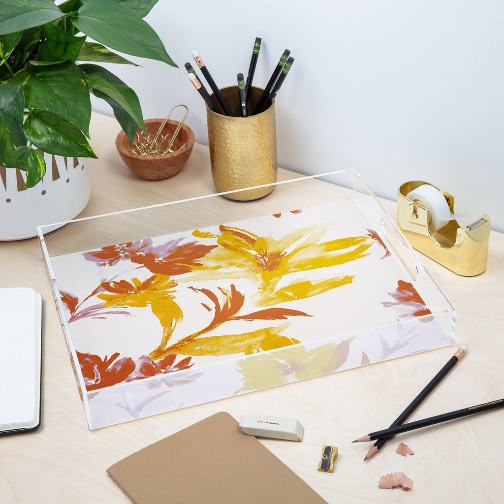 Gabriela Fuente Emma Floral Classic Acrylic Tray