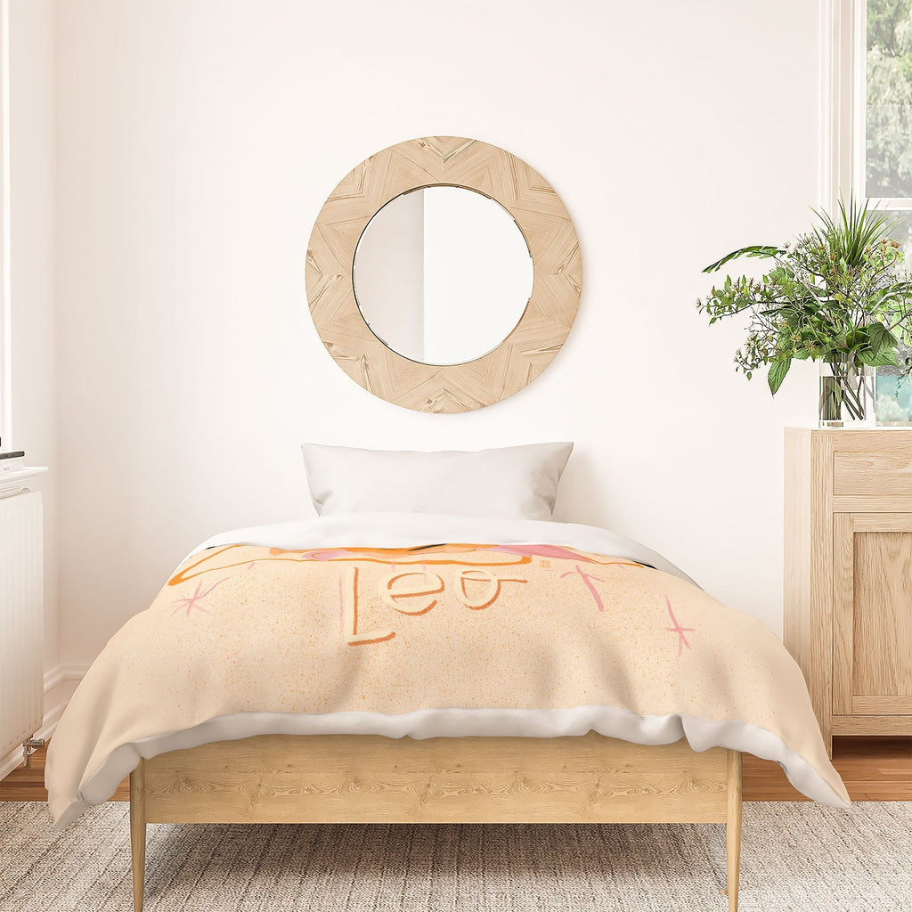 Little Om Zodiac Signs Leo Duvet Cover